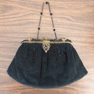 Vintage Hand Made France for CECILE Hamilton Bermuda Beaded Purse Hollywood Glam
